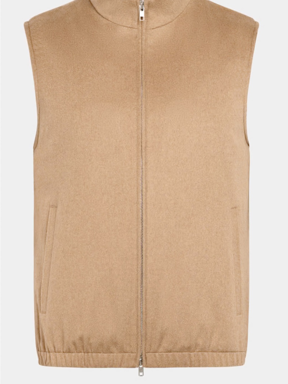 Suitsupply 100% Camel Wool Zip Front Vest - Picture 10 of 11